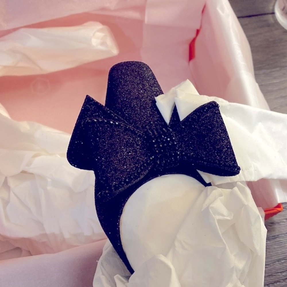 NIB [Nalebe] Diamante Sparkle Pointed Toe Mule Black Heels Womens Sz 38 (US 7.5) - Picture 4 of 8